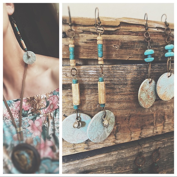 Henna Printed Dangles  A B C  / D is sold - Picture 9 of 17